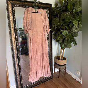 reformation light pink robe/duster - size M